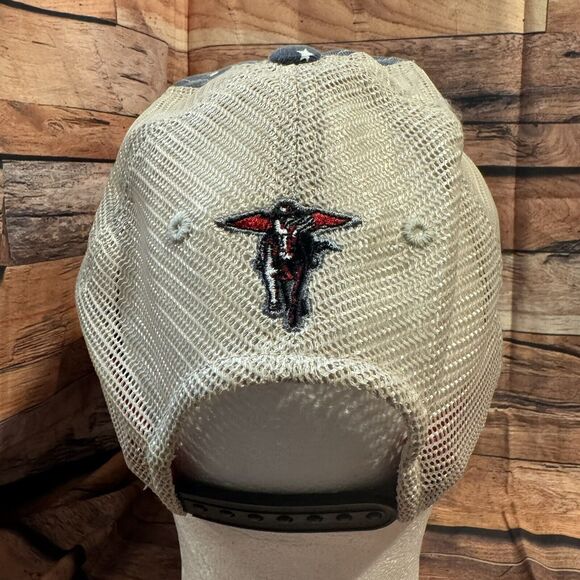 Texas Tech Red Raiders Patriotic USA Hat Adjustable Snapback Mesh Cap NCAA - Picture 3 of 10